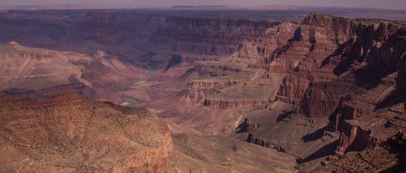 Colorado River flowing through Grand Canyon from Desert View
