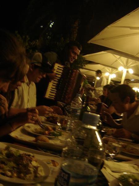 dinner isn't dinner without an accordian