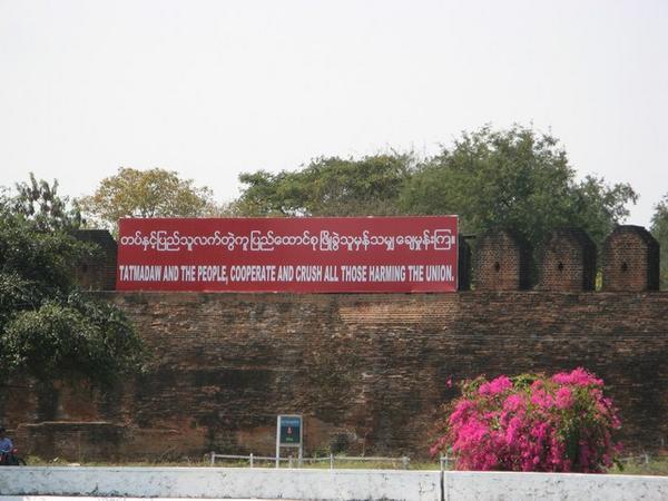 Propaganda Signs on Mandalay Palace 3