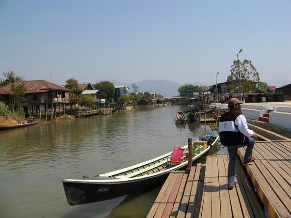 A large town on Inle Lake
