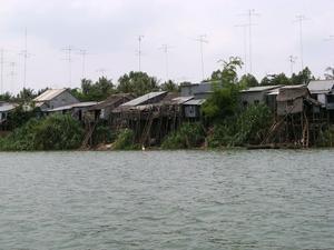 Houses along the Mekong