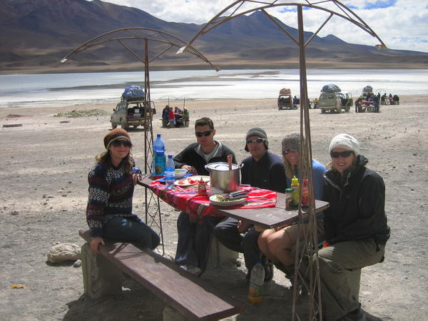 us lunching by the smelly lake