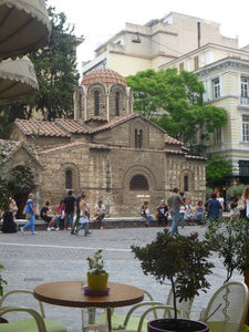 Landmark Church in Busy Courtyard