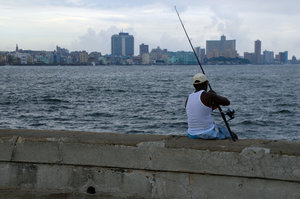 Fisherman on the Malecon - Havana
