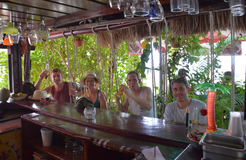 One of the many beach swing bars on Isla Mujeres