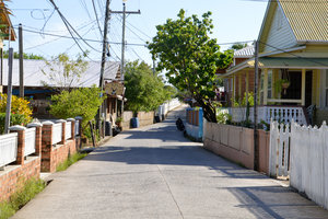The streets of Utila