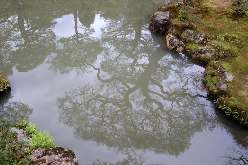 Reflecting pond at Ginkaku-ji
