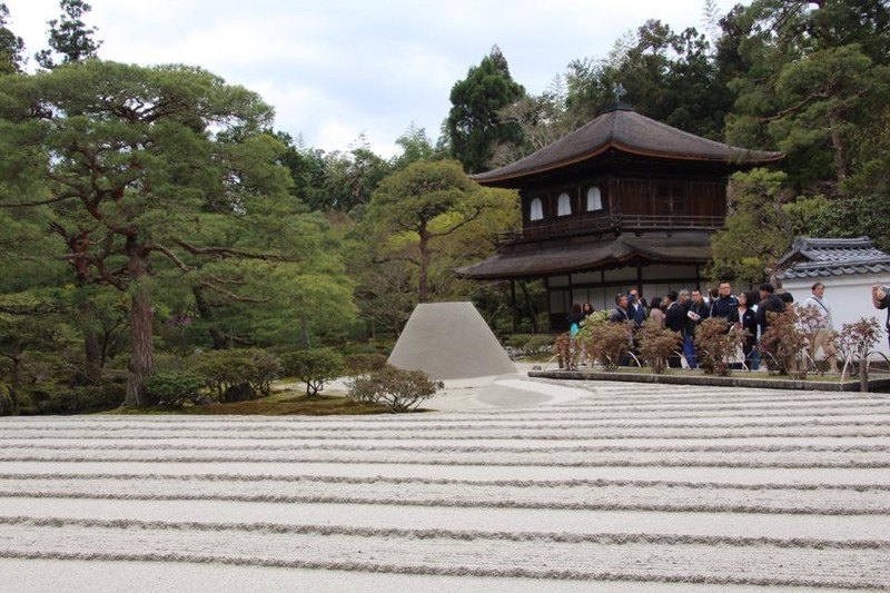 Raked sand garden at Ginkaku-ji