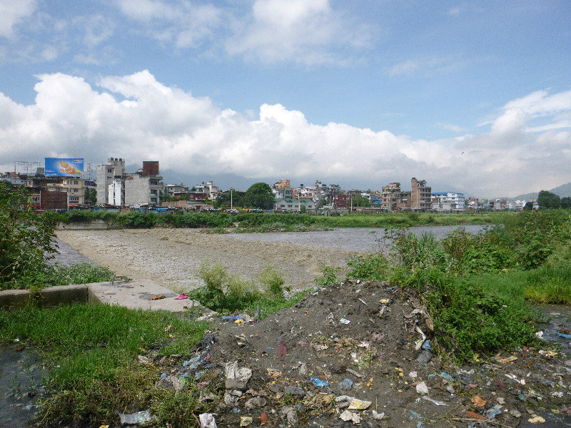 Bagmati river in monsoon season. 