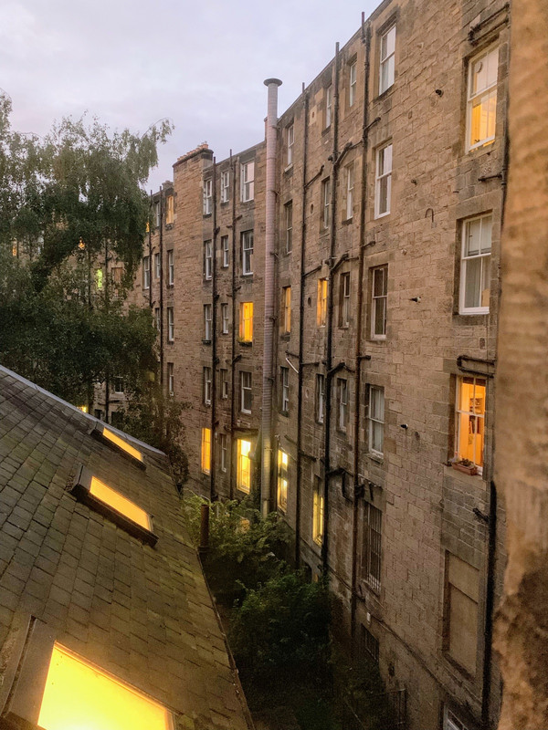 View from our flat in Edinburgh