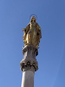 The statue at the Cathedral