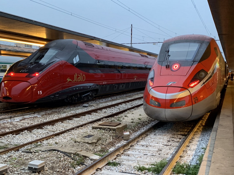Leaving Venezia - Sleek looking trains