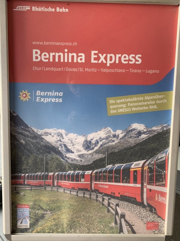 We are riding the Bernina Express - 429 meters to 2253 meters