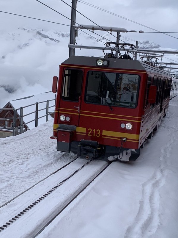 The Jungfraujoch cog train