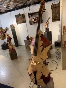 A Cello base carved from a single block of wood!