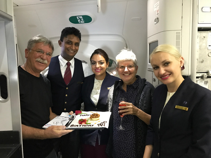 Happy Birthday to me - at 40000 feet flying from Doha to South Africa!