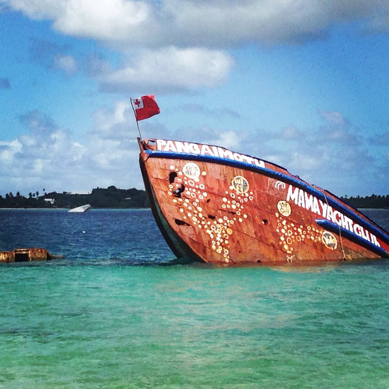 Shipwreck on Pangaimotu
