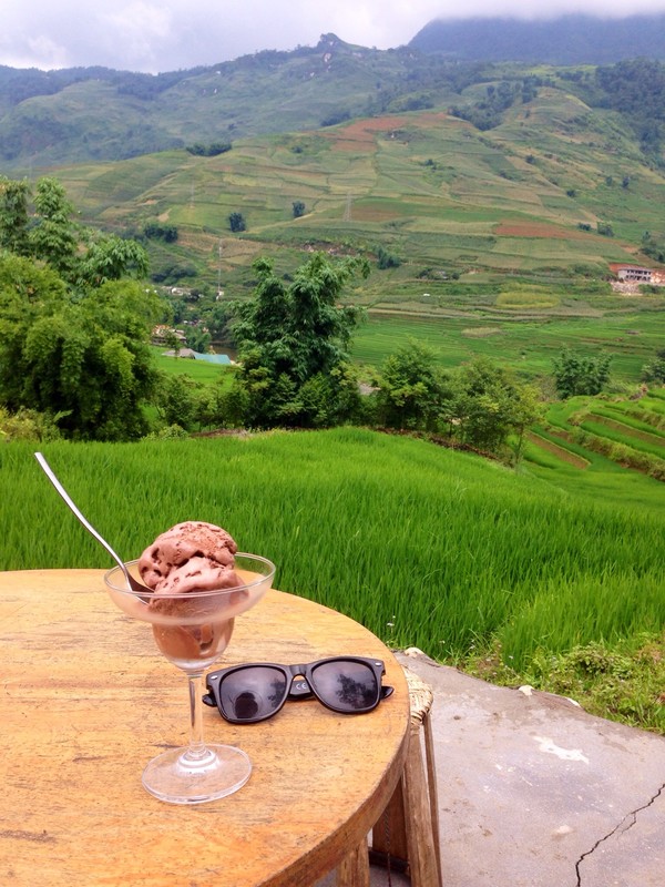 Ice cream overlooking sapa 
