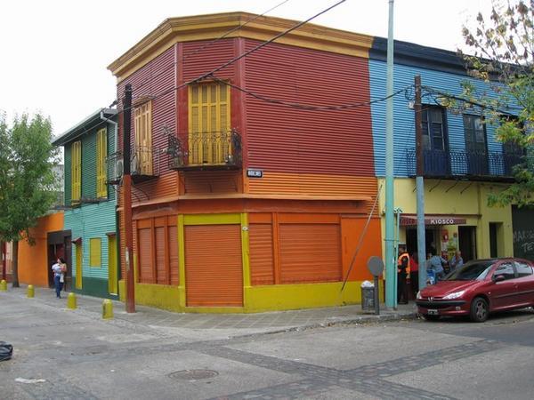 The multicolored buildings of El Caminito in La Boca