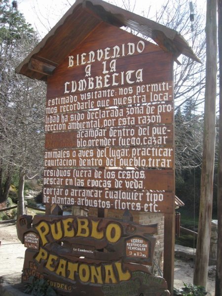 Entrance to La Cumbrecita