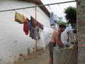 Matt washing our clothes!
