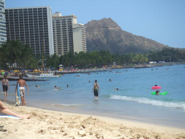 Waikiki Beach and Diamond Head Crater