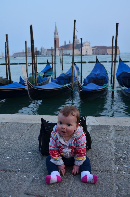 Amy posing by the Gondolas