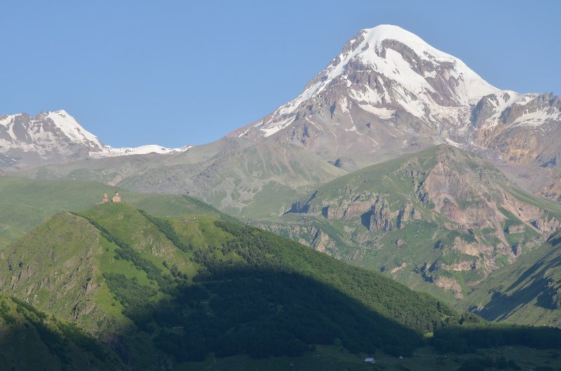 The stunning Mount Kazbek