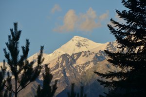 Tetnuldi mountain at sunset