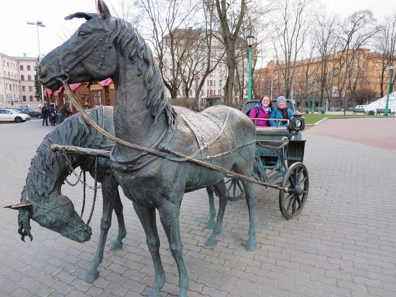 Ellen and Kevin on a horse and buggy ride