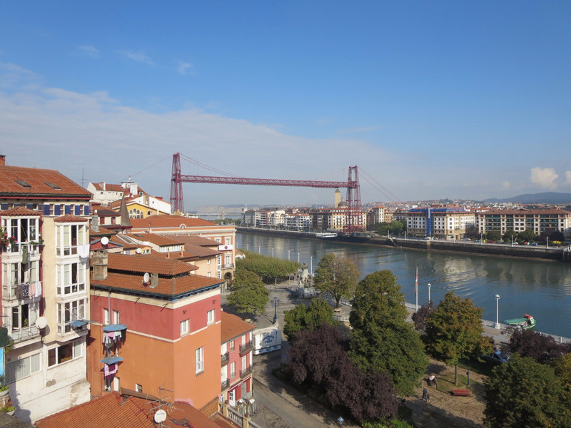 Portugalete, Bizkaia Bridge and Gexto in the distance