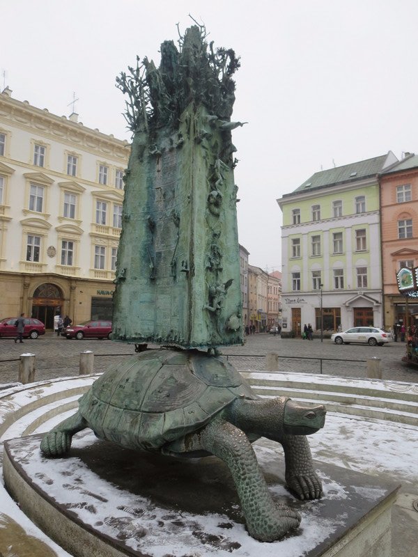 Olomouc - The tortoise scultpure