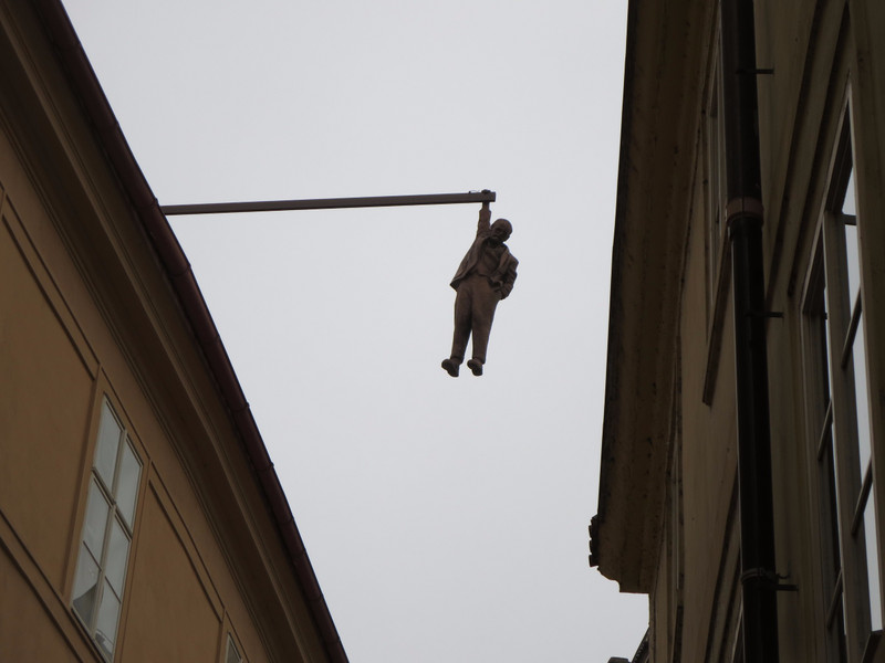 Prague, Man Hanging Out by David Cerny