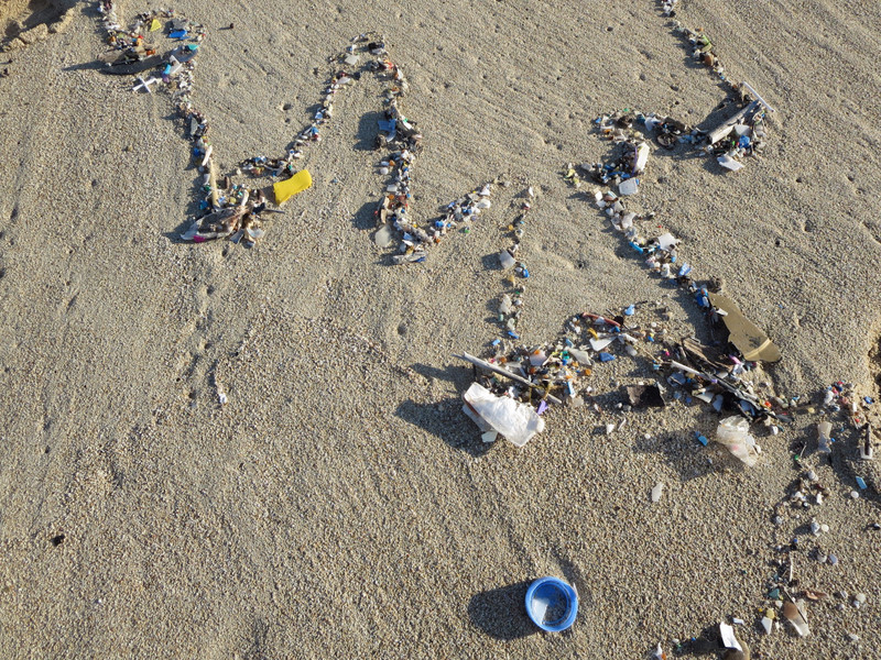 Necklace of micro-trash, Karpas Peninsula beach