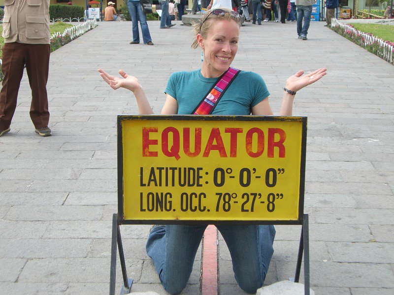 At the equator