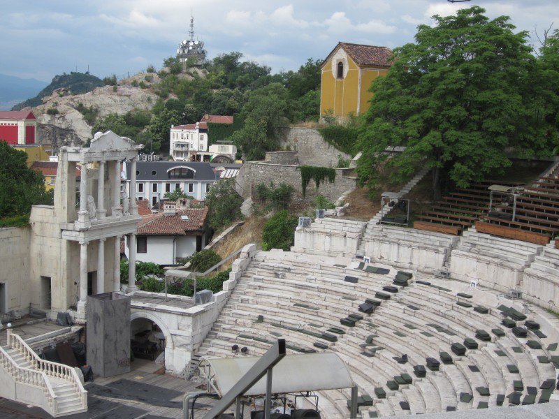 Roman ruins ampitheater in Plovdiv