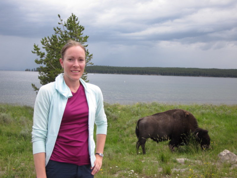 Me with bison in Yellowstone NP