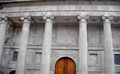 The majestic classical portico consists of six fluted Ionic columns