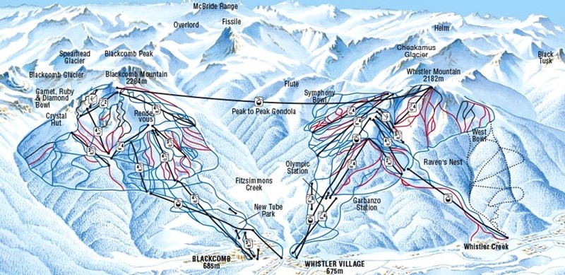 Cover photo - ski map