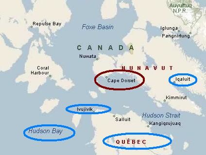Cape Dorset locator map