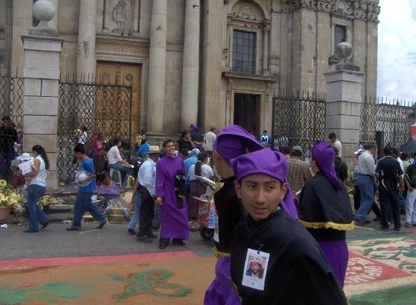 Beginning of Semana Santa celebrations in Guatemala City