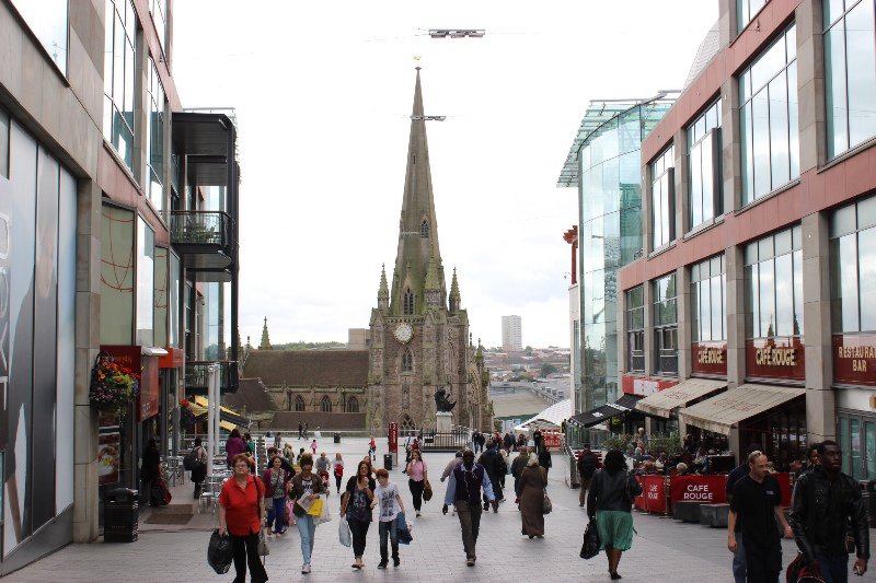 Blending the old and new outside the 'Bullring'