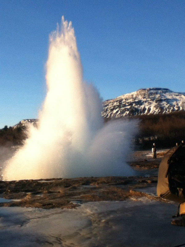 One of the many geysers of Geysir!