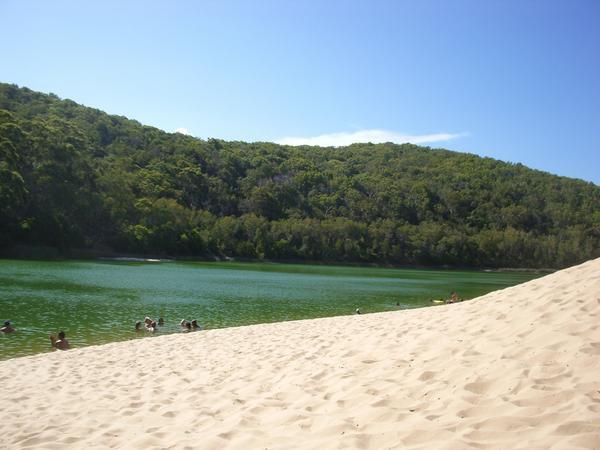 Surfed down this sand dune into the lake - immense! (Lake Wabby)