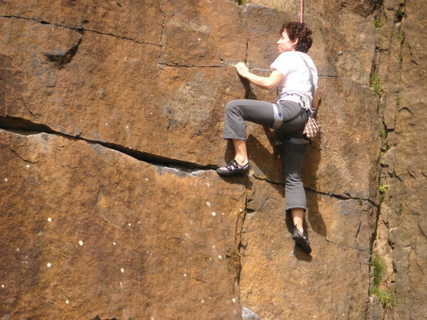 Climbing at Hobson Moor