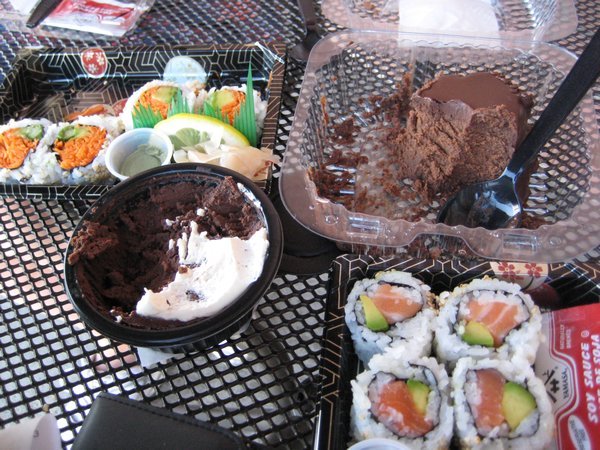 Sushi and Chocolate picnic!