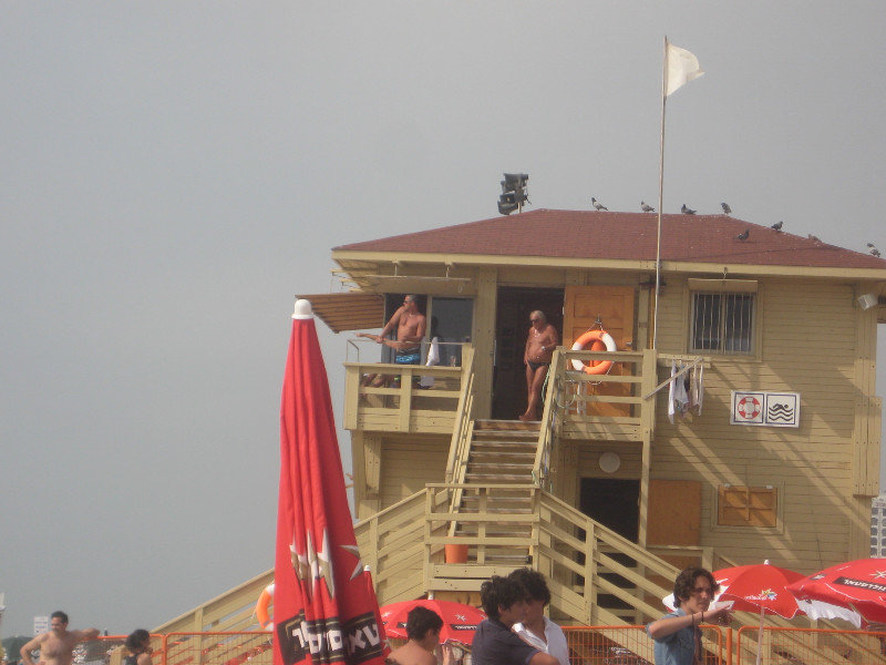 Lifeguards in Speedos.