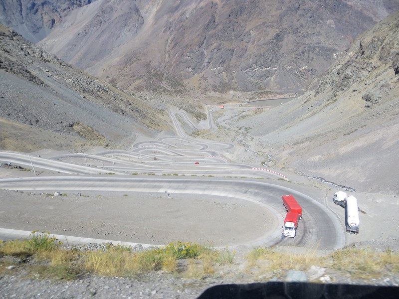 Highway through the Andean Mountain 