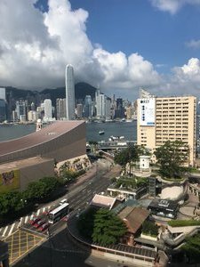 View from Salisbury Rd YMCA on Kowloon - it’s a great spot and very good room!