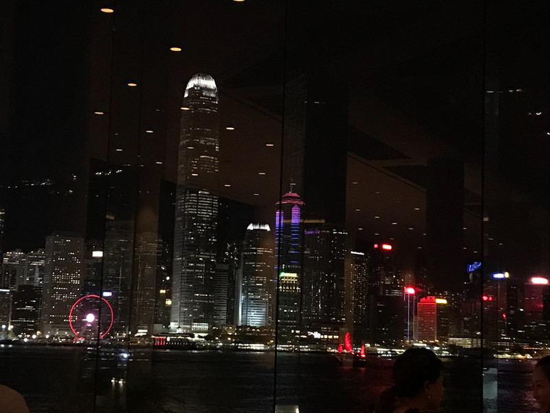 View through the giant windows of the Intercontinental 
